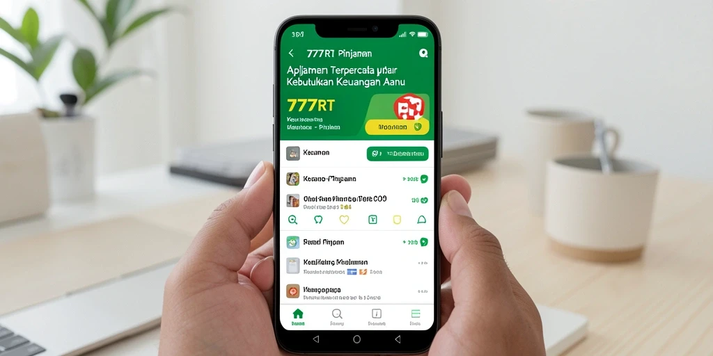 Antarmuka aplikasi 777RT yang user-friendly untuk pengajuan Pinjaman.