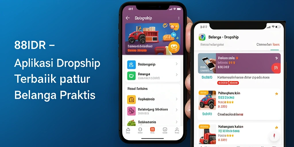 Tampilan antarmuka 88IDR yang user-friendly untuk dropship.