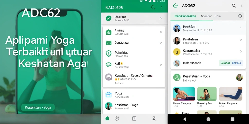 Screenshot ADG62 menampilkan sesi yoga yang interaktif dan komprehensif.