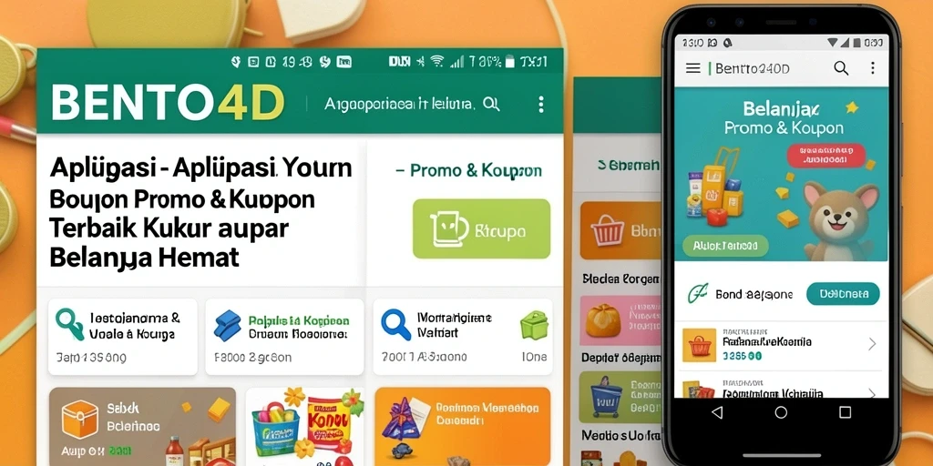 Tampilan utama aplikasi BENTO4D yang menampilkan promo dan kupon menarik.