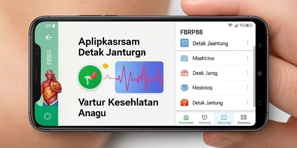 Screenshot utama FBRP88 menampilkan antarmuka pemantauan detak jantung yang intuitif.