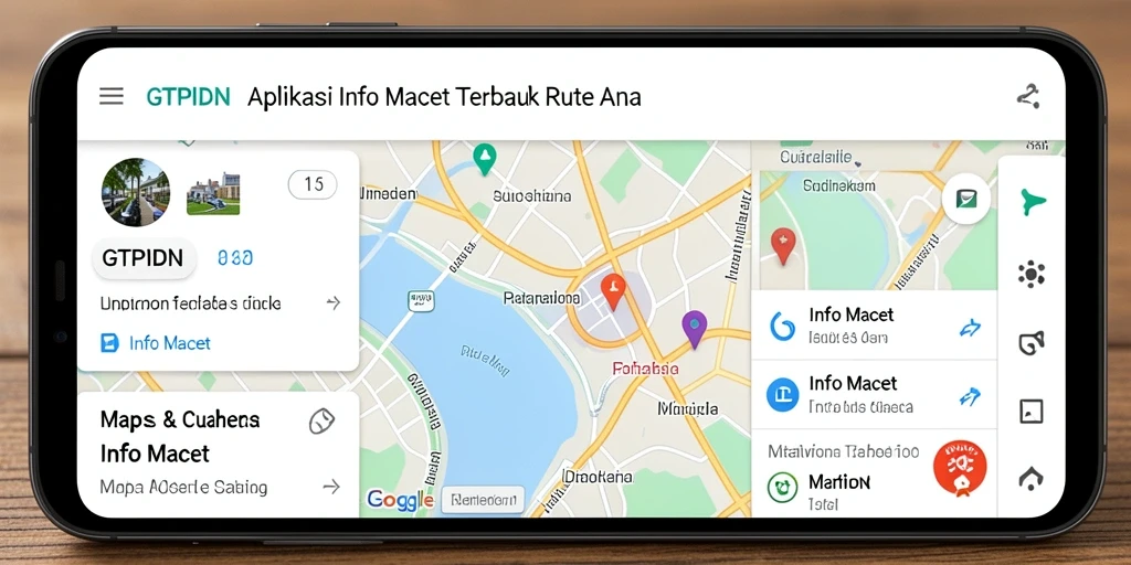 Tampilan antarmuka GTPIDN yang menunjukkan peta lalu lintas terkini.