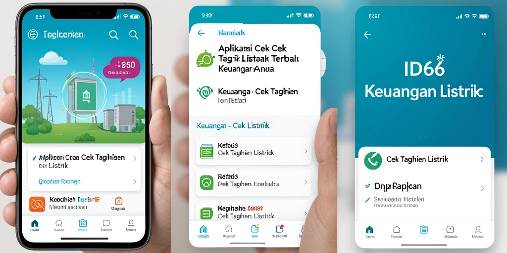 Antarmuka ID66 menampilkan ringkasan tagihan listrik dengan jelas.
