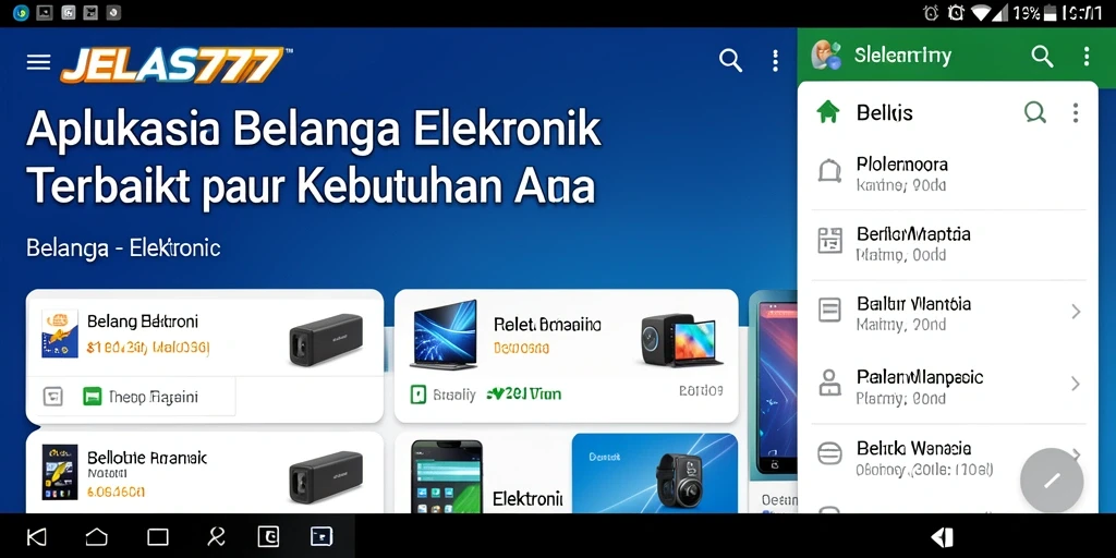 Antarmuka aplikasi JELAS777 yang modern dan ramah pengguna.