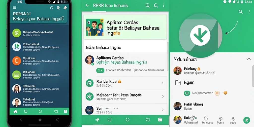 Antarmuka RPRR yang ramah pengguna untuk belajar bahasa Inggris.