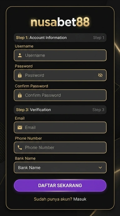 Panduan Registrasi Akun Baru nusabet88 untuk Android